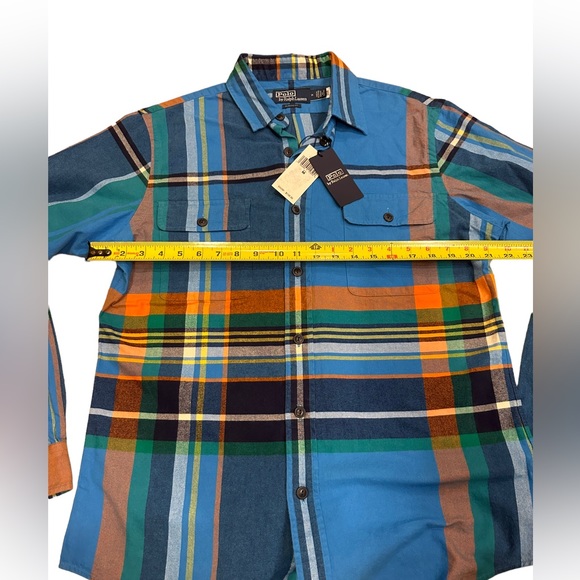 Polo Ralph Lauren Men's Classic-Fit Plaid Work shirt NWT Size Medium - Picture 10 of 11